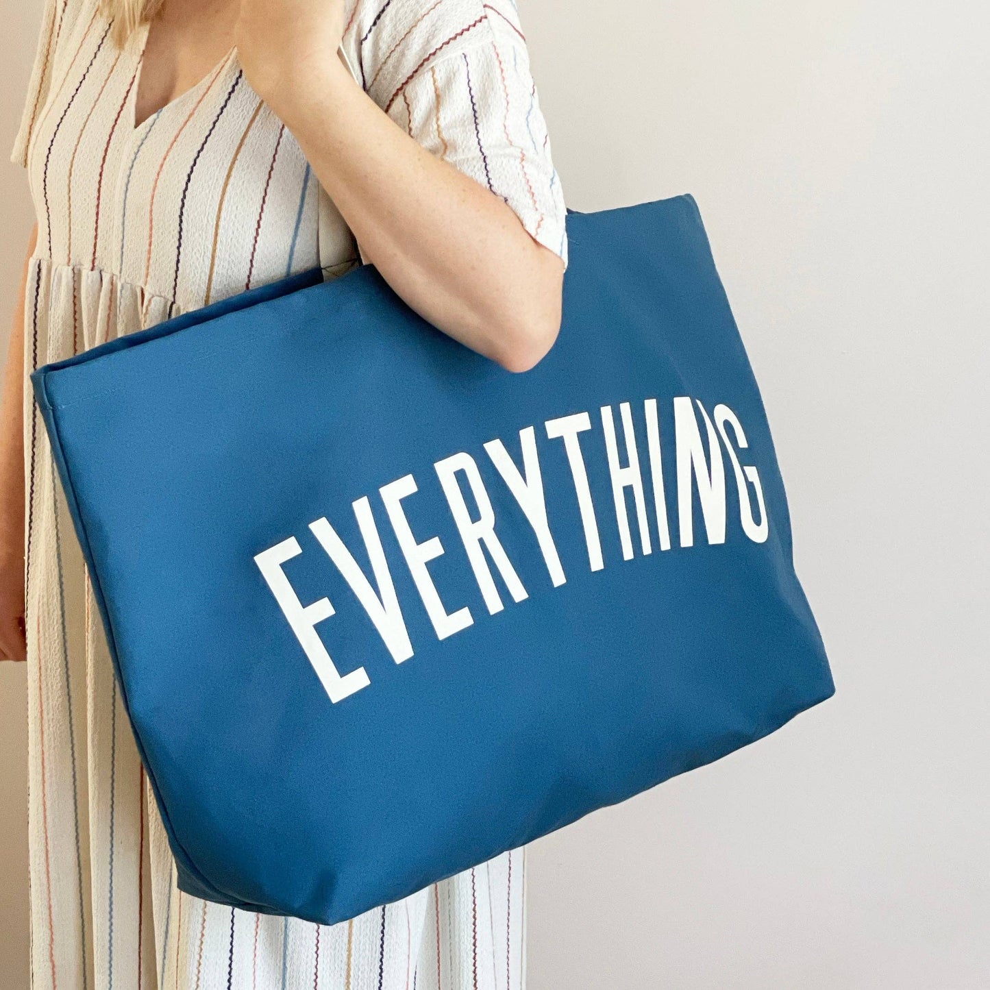 The 'Everything; Extra Large Canvas Tote Bag – Ocean Blue