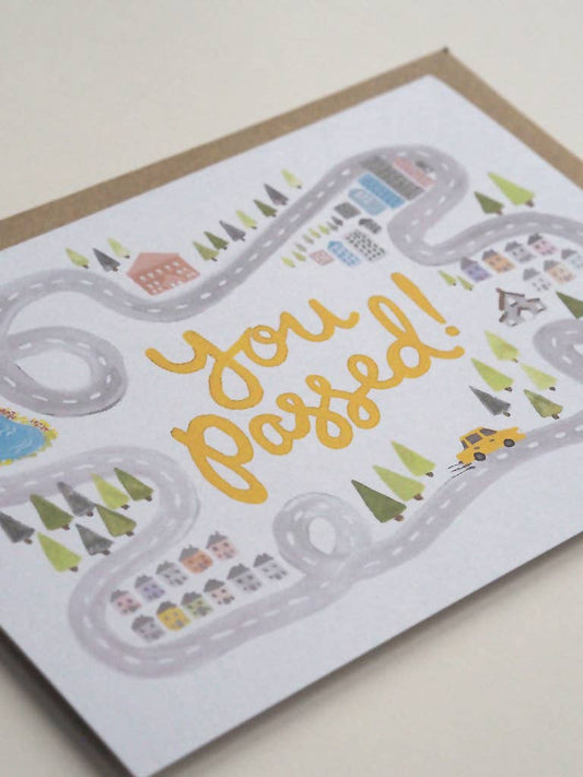 Freedom of the Open Road 'You Passed!' Driving Test Card