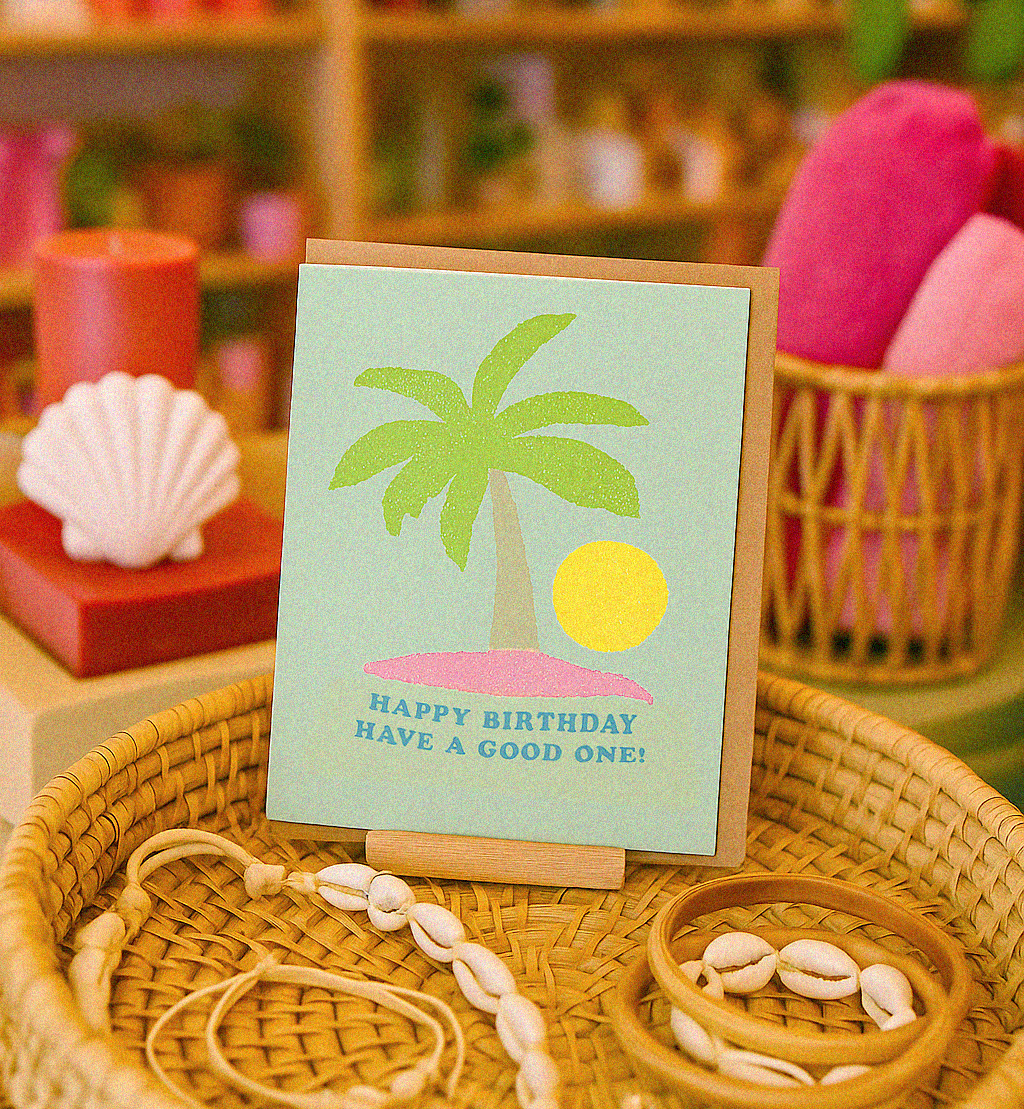 Tropical Tides Palm Tree 'Have a Good One' Birthday Card