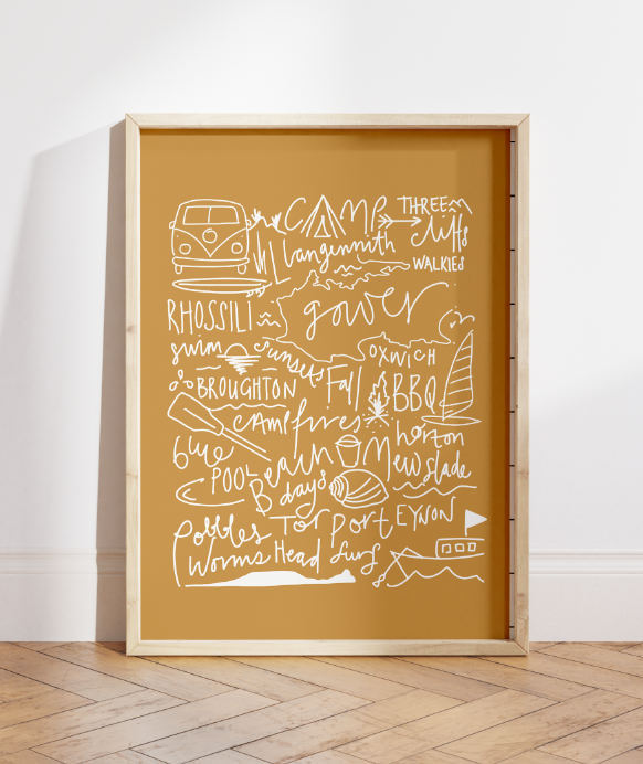 Gower Doodle Print
