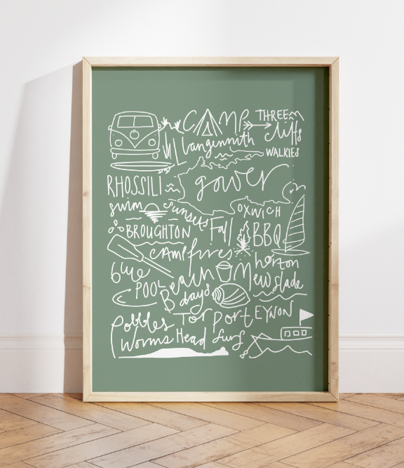 Gower Doodle Print