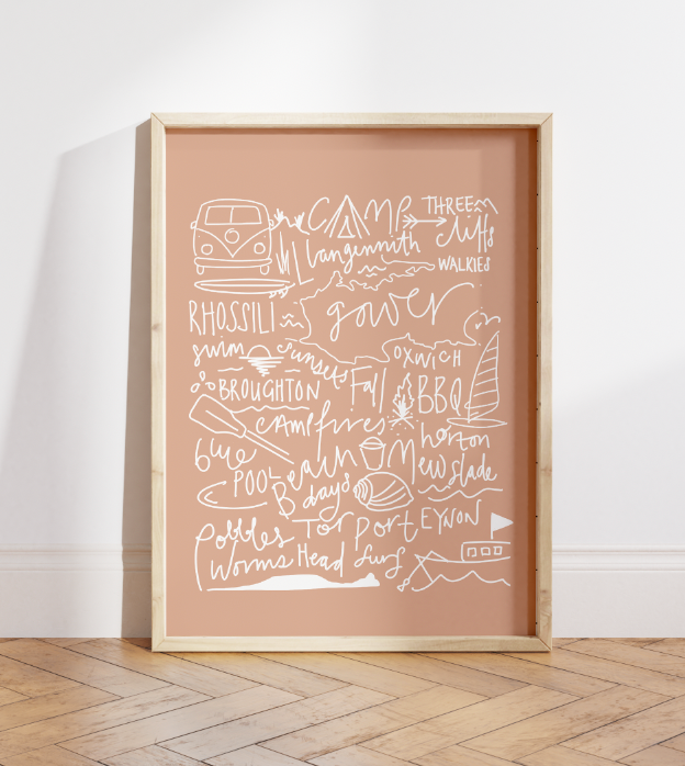 Gower Doodle Print