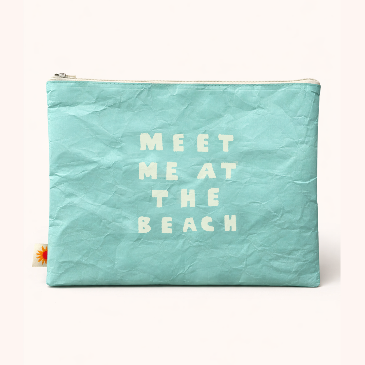 'Meet Me at the Beach' Sand-Proof Beach Pouch