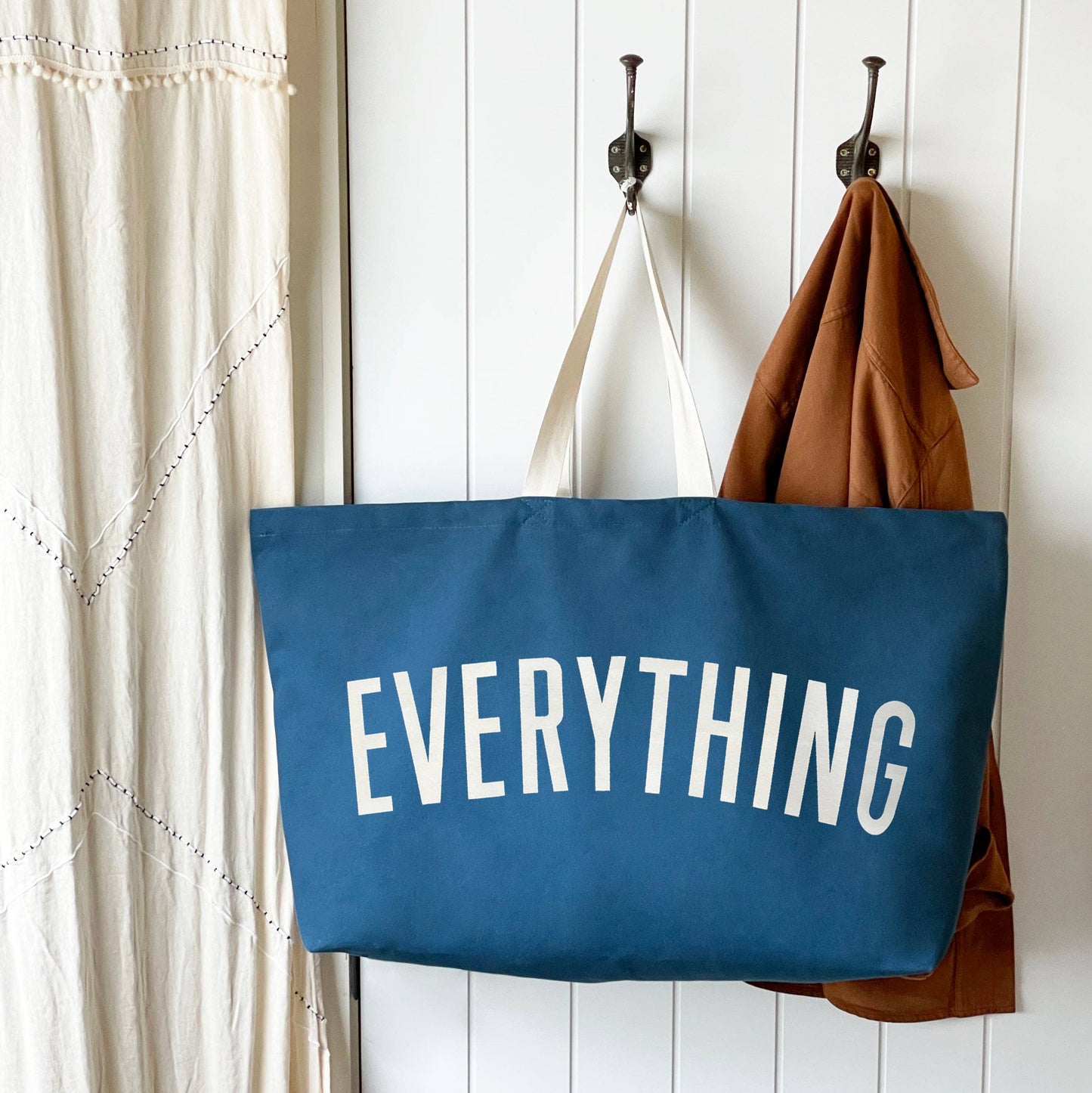 The 'Everything; Extra Large Canvas Tote Bag – Ocean Blue
