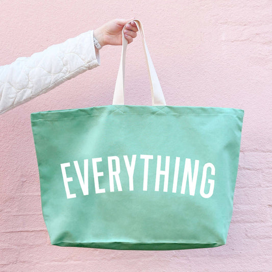 The 'Everything' Extra Large Canvas Tote Bag – Sea Glass Green