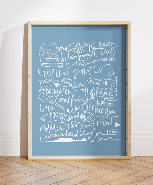 Gower Doodle Print