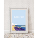 burry port lighthouse print by travel prints wales